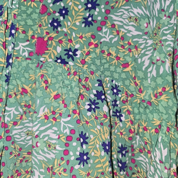 Rachel Zoe Vibrant Green Floral Blouse - Picture 2 of 2
